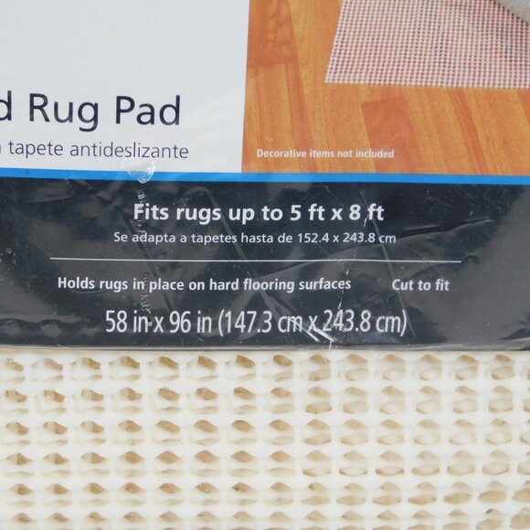 Mainstays Nonskid Rug Pad Fits Rugs Up To 5 ft x 8 ft Cut to Fit New in Package - Picture 3 of 8